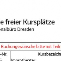 Freie Plätze Kurse